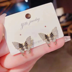 Oil Exquisite Butterfly Earrings