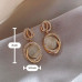Oval Moonstone Dangle Earring