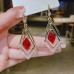 Geometric Double Diamond Crystal Earrings