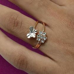 Butterfly Finger Ring With Stones