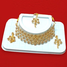 Flower Jali Necklace Set